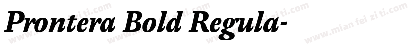 Prontera Bold Regula字体转换